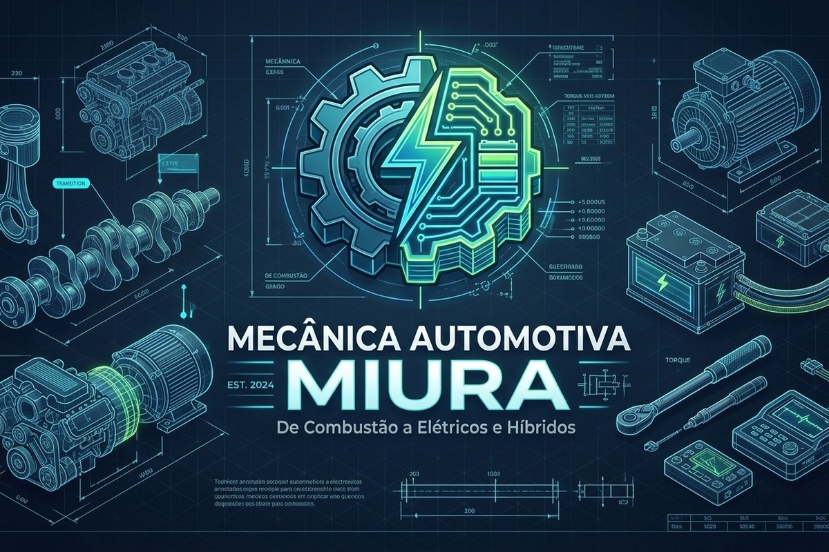 Logotipo de Mecânica Automotiva Miura