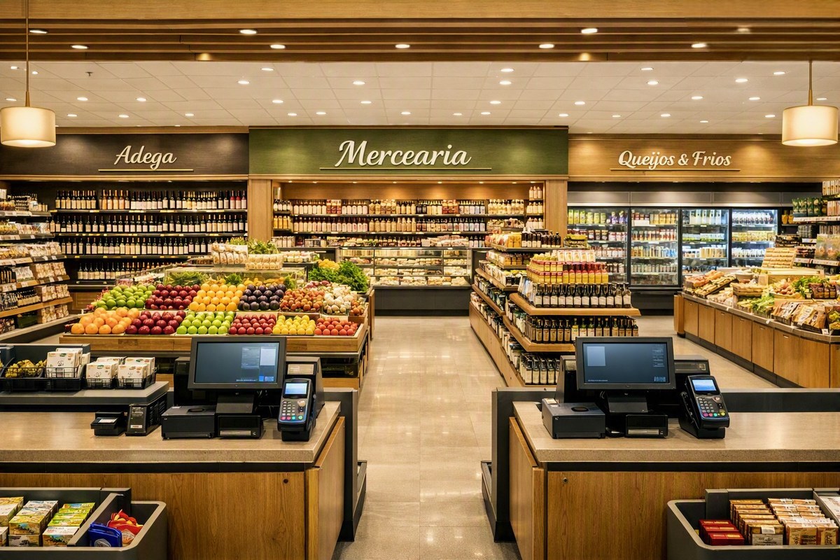 Hortifrúti, mercearia e adega